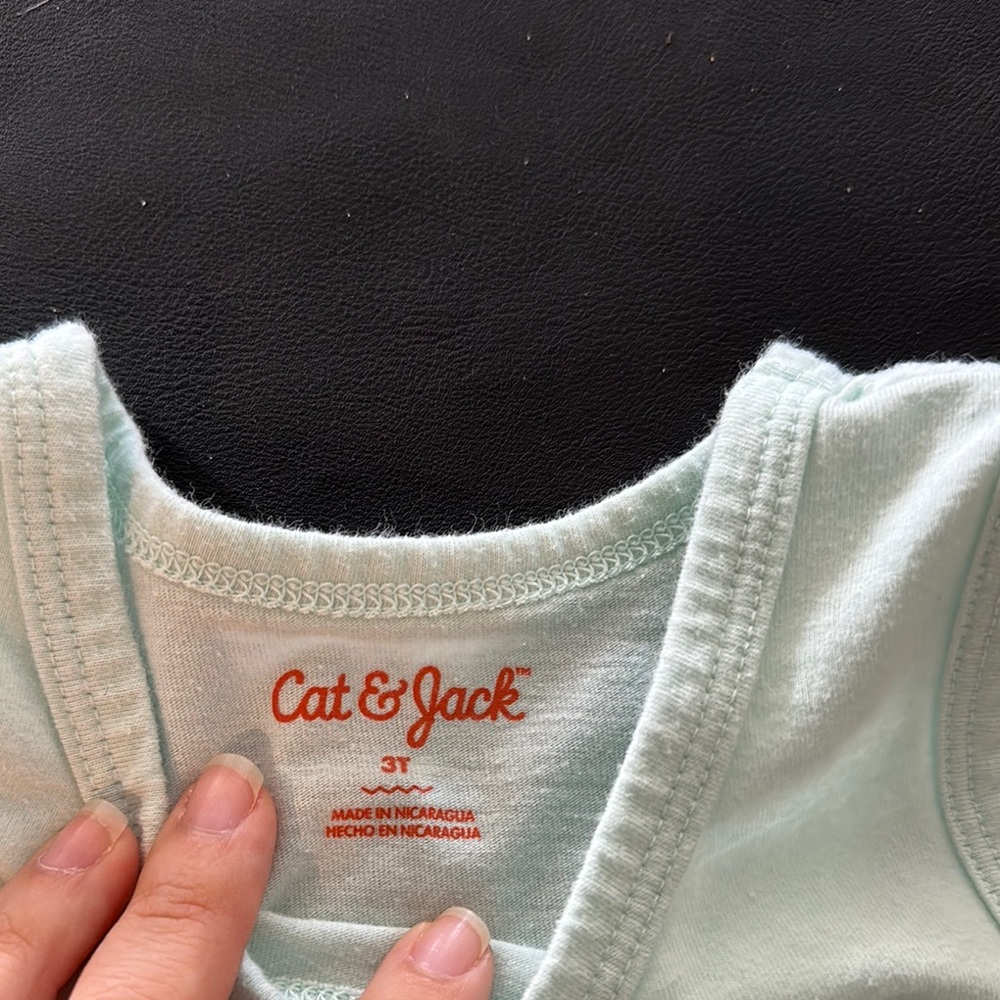 Cat & Jack Blue Tie Died Kids Tank Top - Picture 2 of 3